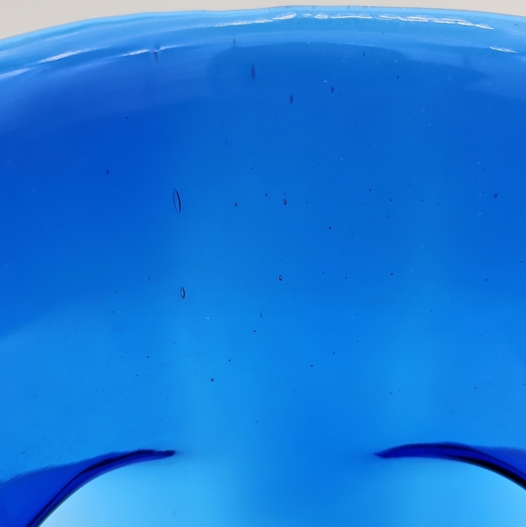 Vintage Blenko 384 Cobalt Blue Double Spout Water Bottle-Small Bubbles See Pics - Picture 3 of 9